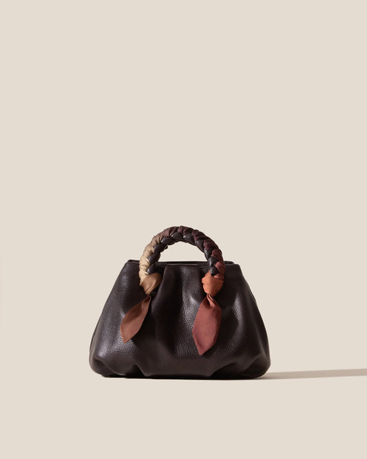 Ebony Braided Leather Mini Handbag