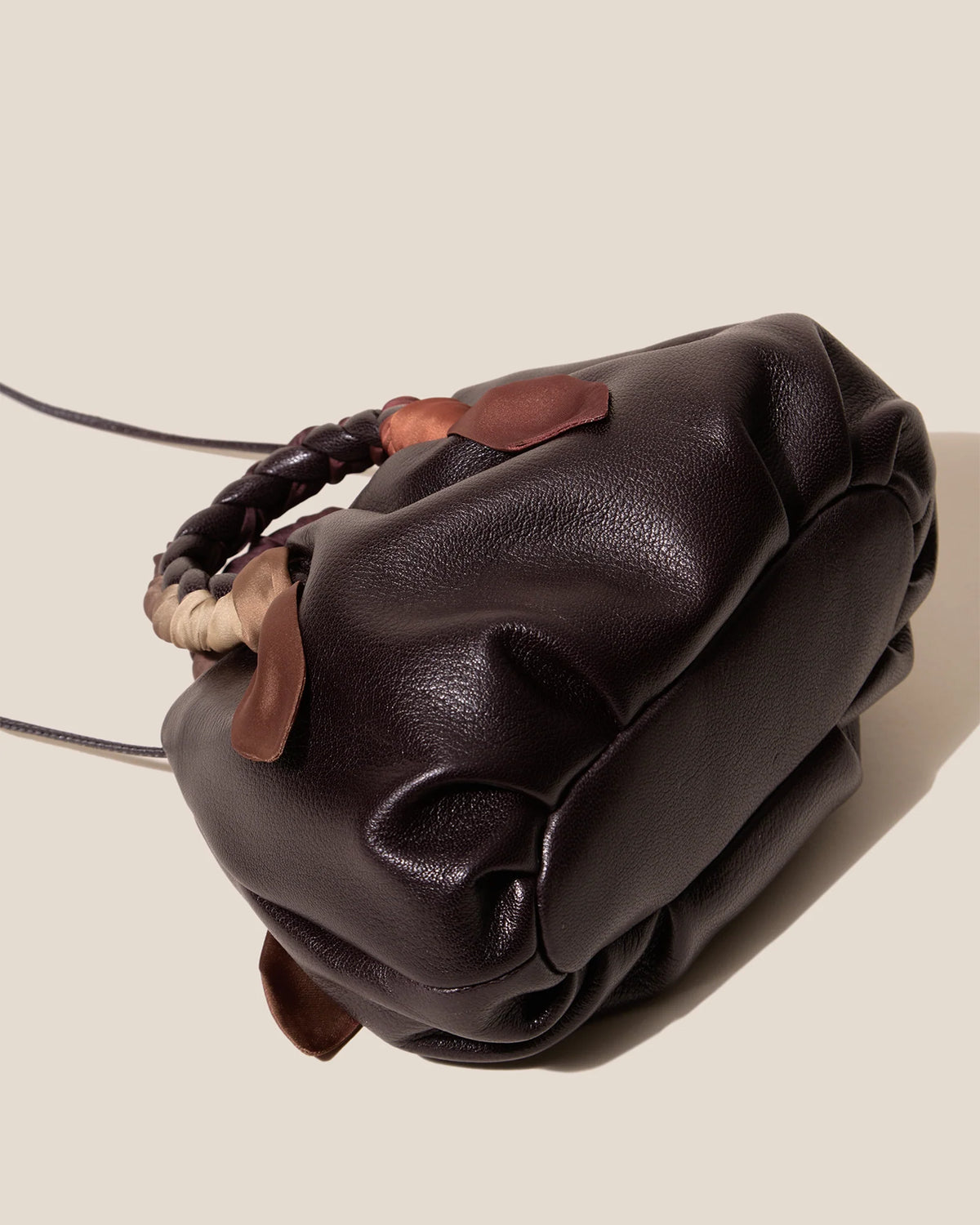 Ebony Braided Leather Mini Handbag
